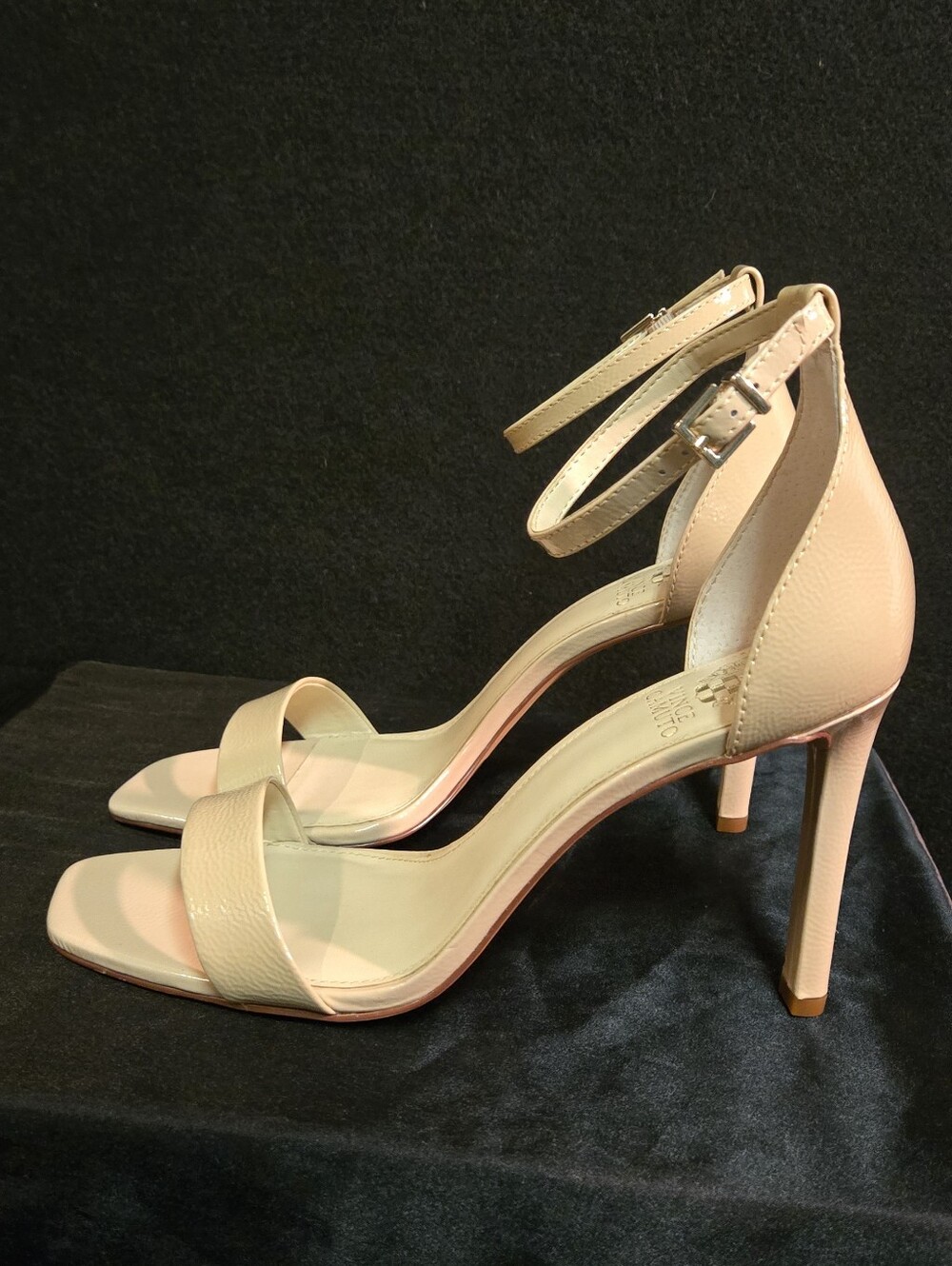 Vince Camuto Nude Ankle-Strap High Heel Sandals